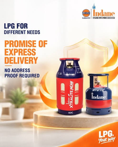 Indane XTRALITE NOW 10 kg composite LPG cylinder